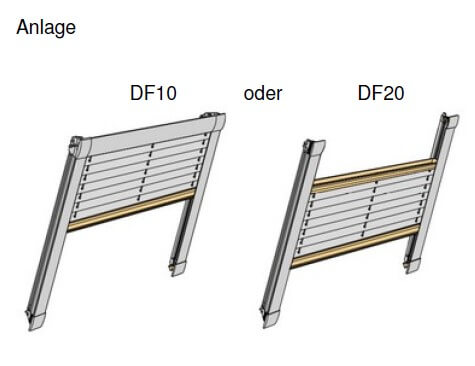 Anlangeform DF10 oder DF20 auswählen