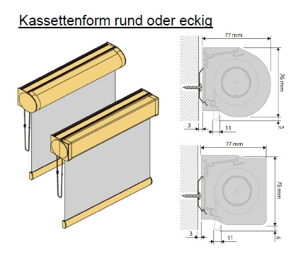 runde oder eckige Aluminiumkassette aussuchen