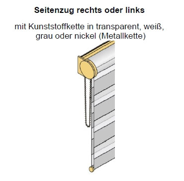 Seitenzug rechts oder links wählen