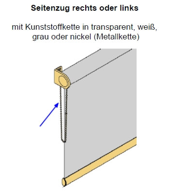 Seitenzug rechts oder links wählen