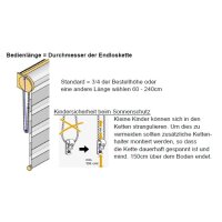 Doppelrollo mit Seitenzug 46.024.21 - weiß meliert mit breiten Streifen