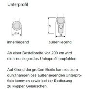 Doppelrollo mit Seitenzug 46.024.21 - weiß meliert mit breiten Streifen