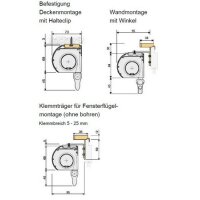 Doppelrollo mit Kassette 46.024.21 - weiß meliert mit breiten Streifen