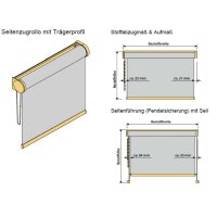 Seitenzugrollo 40.039. blickdicht in 10 Farben