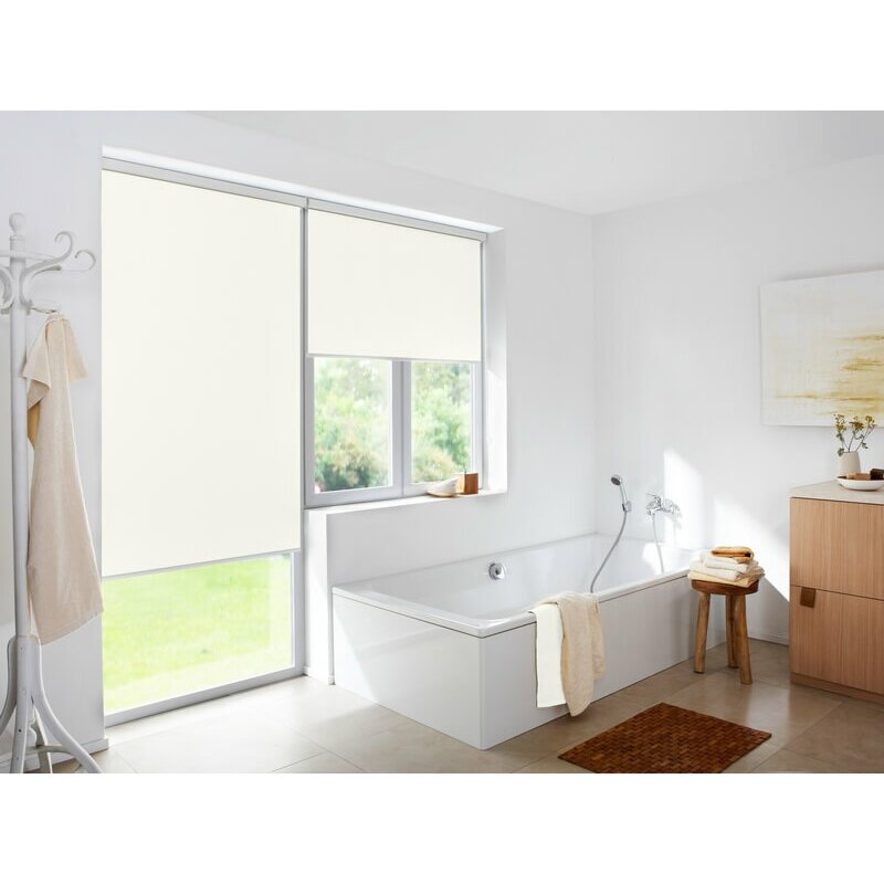 DécoProfi Thermorollo für Fenster ohne Bohren 80 x 160 cm I Sonnenschutz  Rollo innen für Hitzeschutz mit Klemmträger I Thermo Rollo/Sonnenrollo für