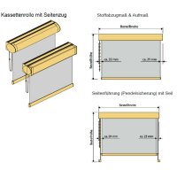 Kassettenrollos 40.040. blickdicht in 18 Farben -...