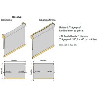 Rollo 40.039. blickdicht in 10 Farben