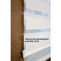 Doppelrollo mit Seitenzug 46.700. - in 3 Farben mit breiten Streifen