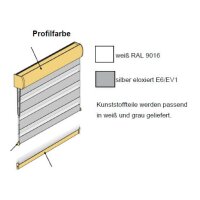 Doppelrollo mit Kassette 45.001. - in 8 Farben mit breiten Streifen