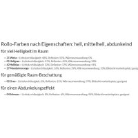 Seitenzugrollo 40.168. blickdicht in 6 Farben - liniert
