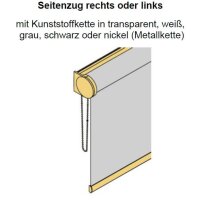 Seitenzugrollo 40.168. blickdicht in 6 Farben - liniert
